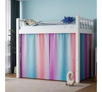 Vpory Cortinas de litera - Cortinas de cama para niñas, cortinas de privacidad en la parte inferior de la litera, cortina de personalización, bloqueo de personalización, toldo transpirable para