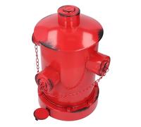 Vroomoto Bote de Basura Decorativo de Hierro Vintage Bote Basura Metal Retro Estilo Industrial Diseño Tambor Aceite con Cubo para el Hogar (Rojo)