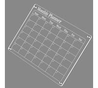 Vroomoto Calendario de Nevera de Acrílico Transparente Pizarra Magnética Borrado en Seco Planificador Mensual Semanal Calendario Nevera Planificador Magnético 40 X 30 Cm (Mensual y Semanal)