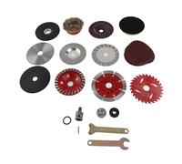 Vroomoto Convertidor de Taladro Eléctrico a Amoladora Angular Kit de Adaptador Amoladora Angular Conversión Taladro Eléctrico Juego Bielas Herramientas Corte y Pulido (17 piezas)