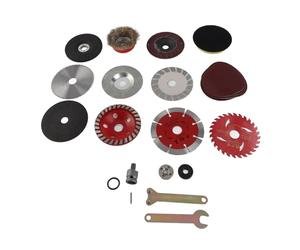 Vroomoto Convertidor de Taladro Eléctrico a Amoladora Angular Kit de Adaptador Amoladora Angular Conversión Taladro Eléctrico Juego Bielas Herramientas Corte y Pulido (17 piezas)