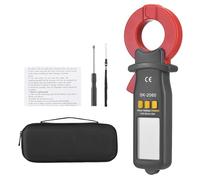 Vroomoto Pinza Amperimétrica Digital Probador de Fugas de CA CC 1999 Recuentos Amperímetro Rango Automático Pinza Amperimétrica Herramienta Profesional Detección (SK-2060 CA 0,05 mA-60 A)