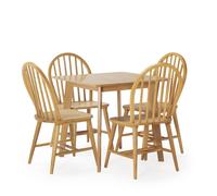VS Venta-Stock Juego de mesa 80x80 cm y 4 sillas de comedor Clarck