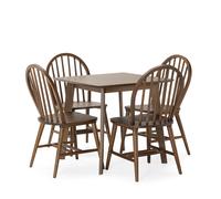 VS Venta-Stock Juego de mesa 80x80 cm y 4 sillas de comedor Clarck