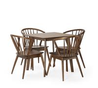 VS Venta-Stock Juego de mesa 80x80 cm y 4 sillas de comedor Mura