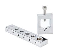 VS559 Safety Wire Lockwire Nut and Bolt Drill Jig Metric, Safety Wire Drill Guide Set, SAE and Metric Nut Bolt Drill Jig, Safety Wire Nut and Bolt Jig Kit, Silver