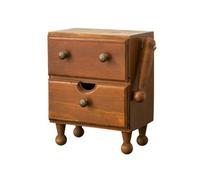 Vseutiac Mueble Auxiliar Oficina Inpendiente | Diseño Vertical Compacto, Organizador Joyas con Patas, Fácil Montaje, Gabinete con Laterales, Marrón, 2 Cajones