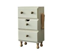 Vseutiac Mueble Auxiliar Oficina Inpendiente | Diseño Vertical Compacto, Organizador Joyas con Patas, Fácil Montaje, Gabinete con Laterales, 3 Cajones