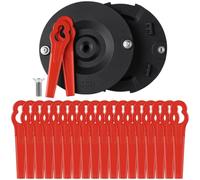 vsshe Disco de Corte de Repuesto y 20 Cuchillas de Plástico para Recortadora de Césped, Cuchillas de Repuesto Inalámbricas de 83 mm compatibles con Einhell GC-CT 18/24 Li y cortacéspedes de Borde