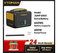 VTOMAN 600W Batería adicional 640Wh para VTOMAN JUMP600X Estación de energía de respaldo LiFePO4 Hogar Acampar al aire libre JUMP600X EB