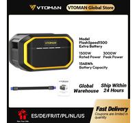 VTOMAN Esta batería adicional FlashSpeed1500 es o1548Wh para la central eléctrica VTOMAN FlashSpeed1000/FlashSpeed1500 con 1500W (pico de 3000W) FS1500 Extra battery