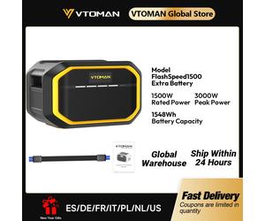 VTOMAN Esta batería adicional FlashSpeed1500 es o1548Wh para la central eléctrica VTOMAN FlashSpeed1000/FlashSpeed1500 con 1500W (pico de 3000W) FS1500 Extra battery