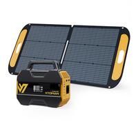 VTOMAN FlashSpeed 300 Estación de Energía Portátil con 110W Panel Solar | Batería LiFePO4, 300W 230Wh, Salida PD USB-C 100W, Carga Rápida, 6 Tomas Generador Solar para Camping, RV, Pesca
