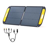 VTOMAN VS110 Panel Solar Portátil 110W 18V, 25% Eficiencia | IP67 Resistente al Agua, 4 en 1 Adaptadores MC4 Anderson XT60 XT90 DC5521 Plegable & Ajustables para Camping, RV y Viajes