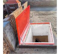 VUIKLCty Cubierta de Salida de sótano, Cubierta de claraboya de ático, con 2 amortiguadores de Gas, Cubierta de trampilla de Techo Externa for Proteger del Viento y la Lluvia.(90 * 90cm)