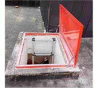 VUIKLCty Cubierta de Salida de sótano, Cubierta de claraboya de ático, con 2 amortiguadores de Gas, Cubierta de trampilla de Techo Externa for Proteger del Viento y la Lluvia.(90 * 90cm)