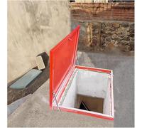 VUIKLCty Cubierta de Salida de sótano, Cubierta de claraboya de ático, con 2 amortiguadores de Gas, Cubierta de trampilla de Techo Externa for Proteger del Viento y la Lluvia.(75 * 75cm)