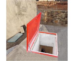 VUIKLCty Cubierta de Salida de sótano, Cubierta de claraboya de ático, con 2 amortiguadores de Gas, Cubierta de trampilla de Techo Externa for Proteger del Viento y la Lluvia.(75 * 75cm)