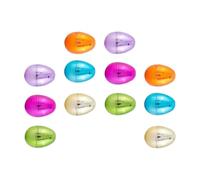 VUIUYOIES 12 piezas de huevos de Pascua rellenables, cesta huevos juguete, decoraciones Pascua coloridas, chapado, Enchapado, 6x4.3 cm