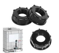 VUTYNKO IBC Adaptador Tapa Accesorios, 4 Piezas Adaptador Tapa Tapa Grifo Grifo de Salida IBC Conexión de Tanque Tapa Contenedor S60x6 Accesorios Negro Para Depósito de Agua 1000L 1"