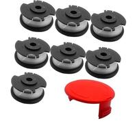 Vuzmode Carrete de Hilo for desbrozadora Einhell GE-CT 18/28 Li y GE-CT 18/28 Li TC, 1,6 mm, 4,9 m, TLE-03 (7 carretes + 1 Funda) Kit de reemplazo de Carrete para cortacésped