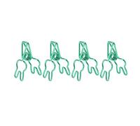 Vvikizy 100 Uds Clips de Carpeta de Metal con Bonito Diseño de Conejo Sujeción Fuerte para Suministros de Oficina para Niños Mini Abrazaderas de Papel (Verde)