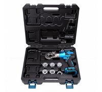 Vvikizy Engarzadora Hidráulica Eléctrica Inalámbrica, Herramienta de Engaste Compacta y Versátil para Electricistas, Apta para BL1820 BL1850, Juego de 12 Troqueles