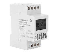 Vvikizy Interruptor Temporizador AC220V, relé Temporizador Versátil para Sistemas de Timbre de Escuelas y Fábricas, Ajuste el Tiempo de Timbre 1s-99s, Fácil de Instalar en Rieles Guía