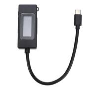 Vvikizy Probador USB C, Medidor de Capacidad de Potencia de Corriente de Voltaje Tipo C con Pantalla a Color, para Monitoreo de Carga 0-195W 0-6.5A (Negra)