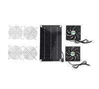 Vvikizy Ventilador de Escape Solar de Ventilador Dual Portátil de Ahorro de Energía para Gallinero DC 12V 2 Unidades