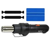 VViViD REV - Pistola de calor eléctrica con cable para vinilo automotriz, incluye rasqueta de aplicación azul y 2 adhesivos de seguridad de fieltro negro