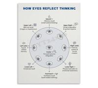 VWWJCCRO How Eyes Reflect Thinking Chart Poster Body Language Education for Emotional Intelligence Training Wall-Art(Unframed,16x24inch(40x60cm))