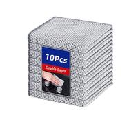 VYNZOR Juego de 10 Bayetas Metálicas para la Cocina, No Ralla Superficies como Sartenes y Barbacoas, Reutilizable y de Secado Rápido, Ideal para Limpieza en Seco o Húmedo, 20x20 cm