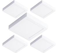 VZLED - Downlight LED 20W superficie cuadrado, Plafón techo led cuadrado superficie, Plafón cocina LED, Lámpara techo, Luz blanca 4000K (Pack 5)