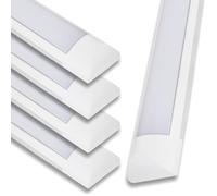 VZLED - Pantalla LED 18W Superficie Lineal, Luminaria 60 cm, Plafón Techo, Lámpara Cocina, Luz Blanco Frío 6500K (Pack 5)