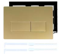VZU Placa de empuje para inodoro compatible con Geberit Sigma UP300/320, 246 x 164 mm, doble descarga, incluye palanca de accionamiento y marco, repuesto para 115.770.11.5, color dorado