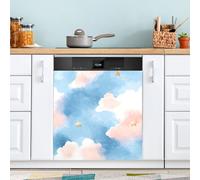 Waassud Pastel Dream Design - Cubierta magnética decorativa magnética para lavavajillas, reutilizable, para panel frontal, 58.6 cm de ancho x 66.0 cm de alto