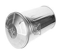 WAFOHSR Cubo De Basura Redondo Cromado For Exteriores, Bote For Patio Trasero Con Tapa, Cocina Galvanizada Estabilidad Compacta