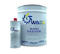 WAGA PAINT S.R.L. Resina Poliéster Líquida 20L + Catalizador 1L - Waga Paint Tecniques