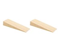 WAGNER design yourself Cuña para Puerta HAYA, Juego de 4 Tope de Puerta - 70 x 22 x 12 mm, Madera de Haya Maciza, Protege Puerta y Pared - 15690004 (Paquete de 2)
