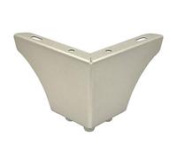Wagner Pata de Mueble - Sofa Wing - Acero con Recubrimiento de Polvo, Plateado, Placa atornillable, Protección del Suelo, Altura 8 cm, Largo 12 cm, para Muebles de Palet - 12045101