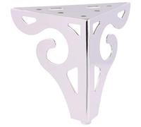 Wagner Pata de Mueble - Sofa Wing - Acero Cromado Brillante, Placa atornillable, Protección del Suelo, Altura 12 cm, Largo 10 cm para Muebles de Palet - 12043001
