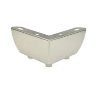 Wagner Pata de Mueble - Sofa Wing - Acero Cromado Brillante, Placa atornillable, Protección del Suelo, Altura 6 cm, Largo 11 cm, para Muebles de Palet - 12044001