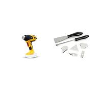WAGNER pistola termica a batteria Furno 550, in oquilla reflectora y boquilla de chorro ancho + WAGNER Pro Advanced Conjunto de Raspadores de Pintura para FURNO Incluye 5 Cuchillas