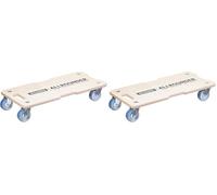 WAGNER Plataforma de Carga MM 1325-59 x 29 cm - para Objetos Poco Manejables, Electrodomésticos y Muebles, 300 kg de Carga Máxima, 3 Asas Empotradas, Certificado FSC® - 20132501 (Paquete de 2)
