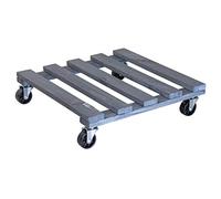 Wagner Soporte con Ruedas para Plantas PALETTI 38 x 38 x 9,5 cm I para Uso Exterior + Interior I Tubroller de Madera Maciza FSC®, antracota I Capacidad de Carga 120 kg I 20042201