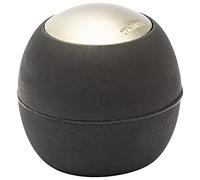 WAGNER Tope de Puerta y Pared EGG, Tope de Puerta Parachoque - Ø 30 x 30 mm, Óptica Acero Inoxidable, Goma Termoplástica, Negro, para Atornillar, Incluye Taco y Tornillo - 15517811