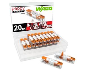 WAGO 221-2401 Lever Nuts Compact Splicing Inline Wire Connectors with Case | 20pc