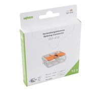 Wago 221-2411/995-012 (Paquete de 12 piezas) - Abrazadera de unión en línea con palancas