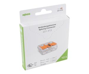 Wago 221-2411/995-012 (Paquete de 12 piezas) - Abrazadera de unión en línea con palancas